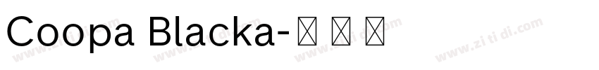 Coopa Blacka字体转换